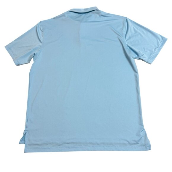 PETER MILLAR SUMMER COMFORT POLO SHIRT MENS L GOLF PERFORMANCE STRETCH BLUE - Picture 2 of 7